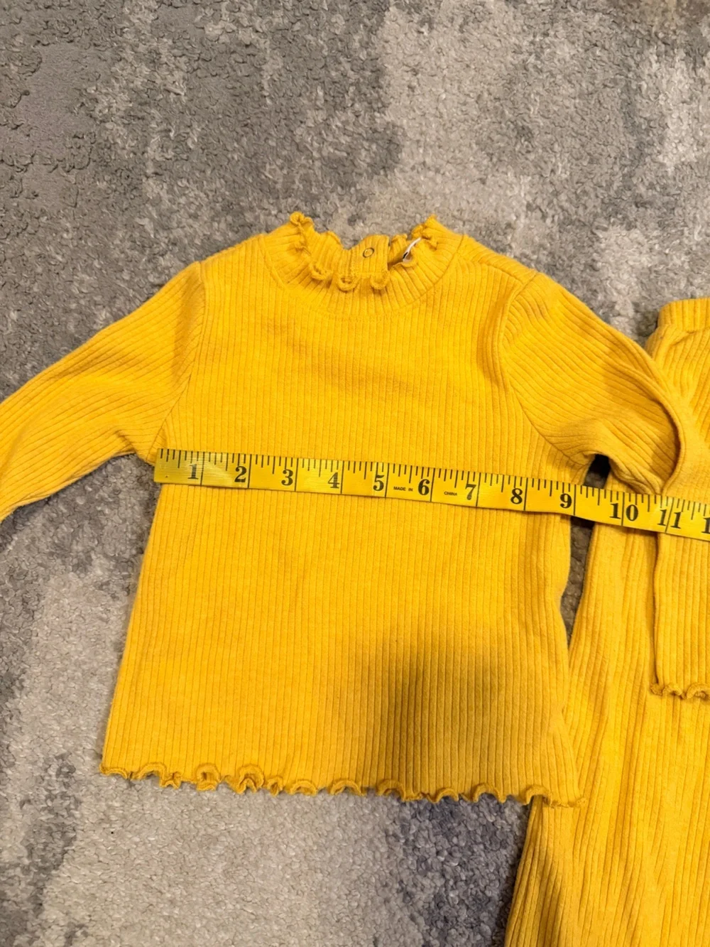 Old Navy Girls Yellow Ribbed Two-Piece Matching Set